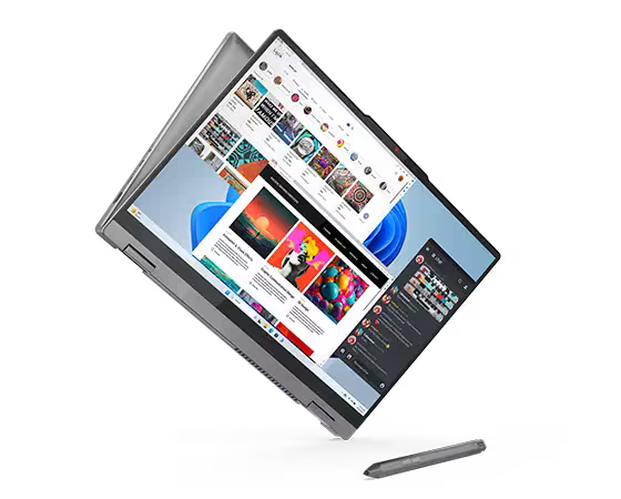 Lenovo IdeaPad 5 16IRU9 83DU0005US 16" Touchscreen Convertible 2 in 1 Notebook - WUXGA - Intel Core 5 120U - 8 GB - 512 GB SSD - Englische (US) Tastatur - Luna Gray