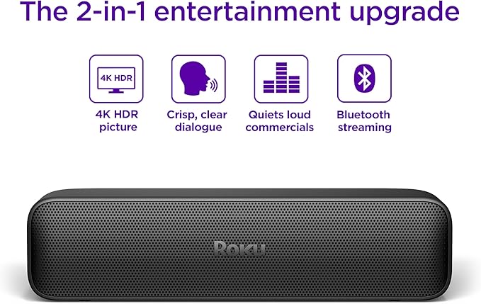 Roku Streambar SE, View 14 days of cloud recordings and smart detection for people, 4.34 oz, IP67, Required: Wi-Fi 2.4GHz, White
