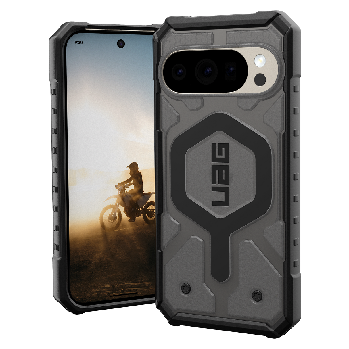Urban Armor Gear Pathfinder Clear Case with Magnet for Google Pixel 10 / Pixel 10 Pro - Ash and Black