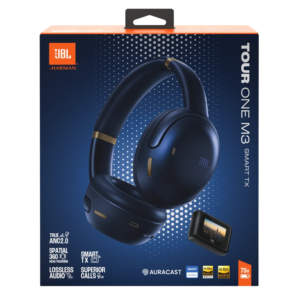 JBL Tour One M3 Smart TX Over-Ear Noise Cancelling Headphones in Blue