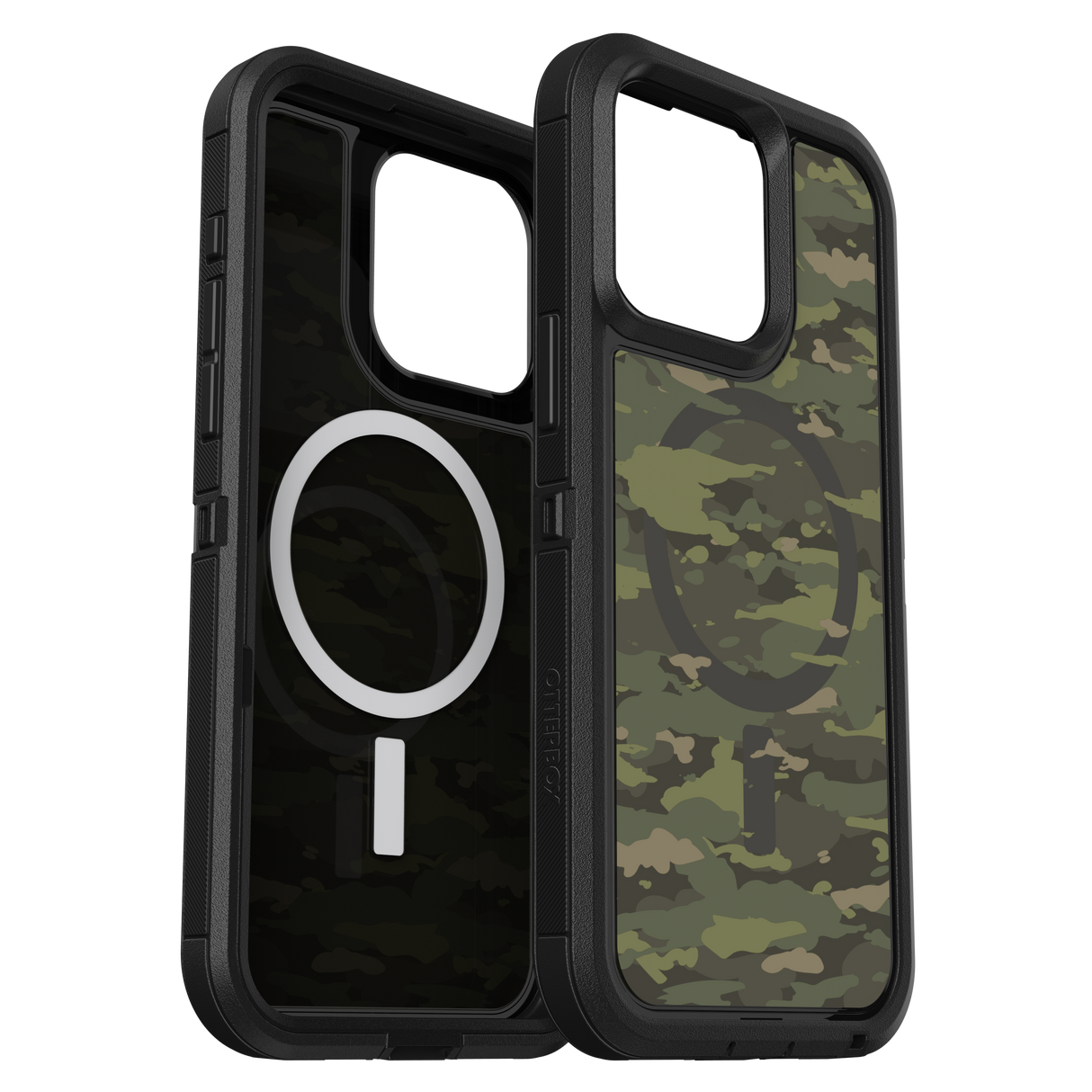 Otterbox - Defender Pro Xt Clear Magsafe Case For Apple Iphone 15 Pro Max - Woodland Camo