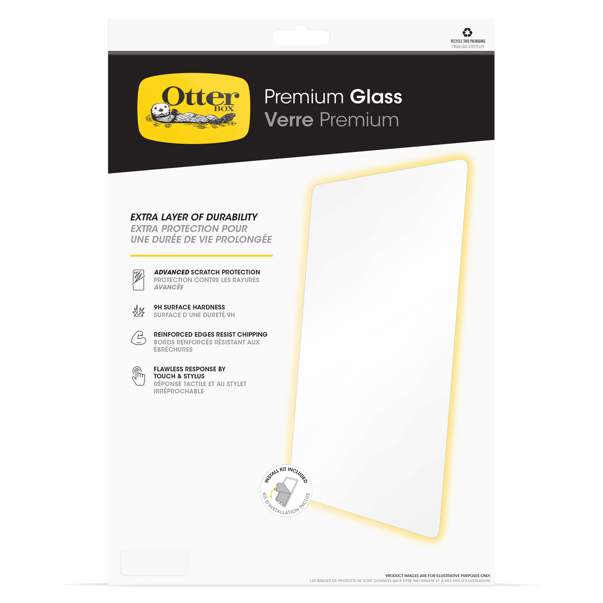 Otterbox - Premium Glass Antimicrobial Screen Protector For Apple Ipad Pro 13 - Clear