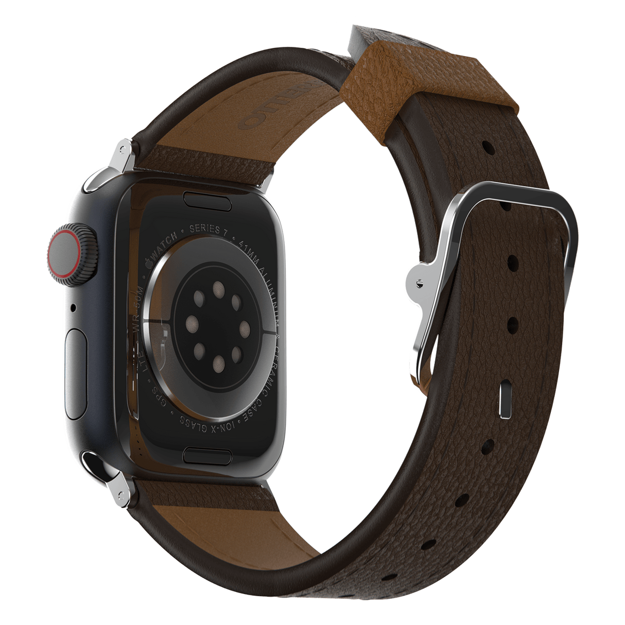 Otterbox - Symmetry Cactus Leather Watch Band For Apple Watch 38mm / 40mm / 41mm - Rich Adobe