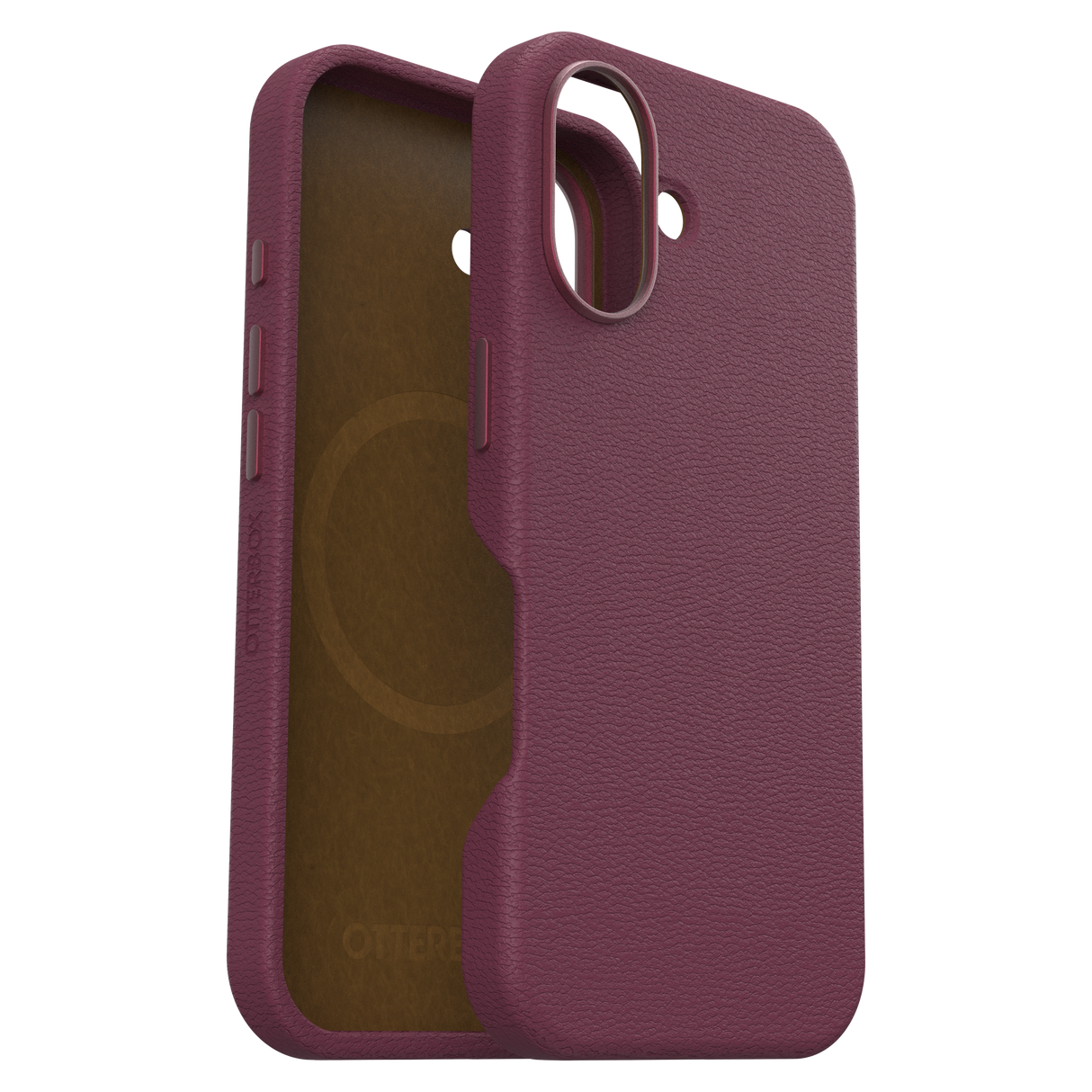 Otterbox - Symmetry Cactus Leather Magsafe Case For Apple Iphone 16 - Maroon Bells
