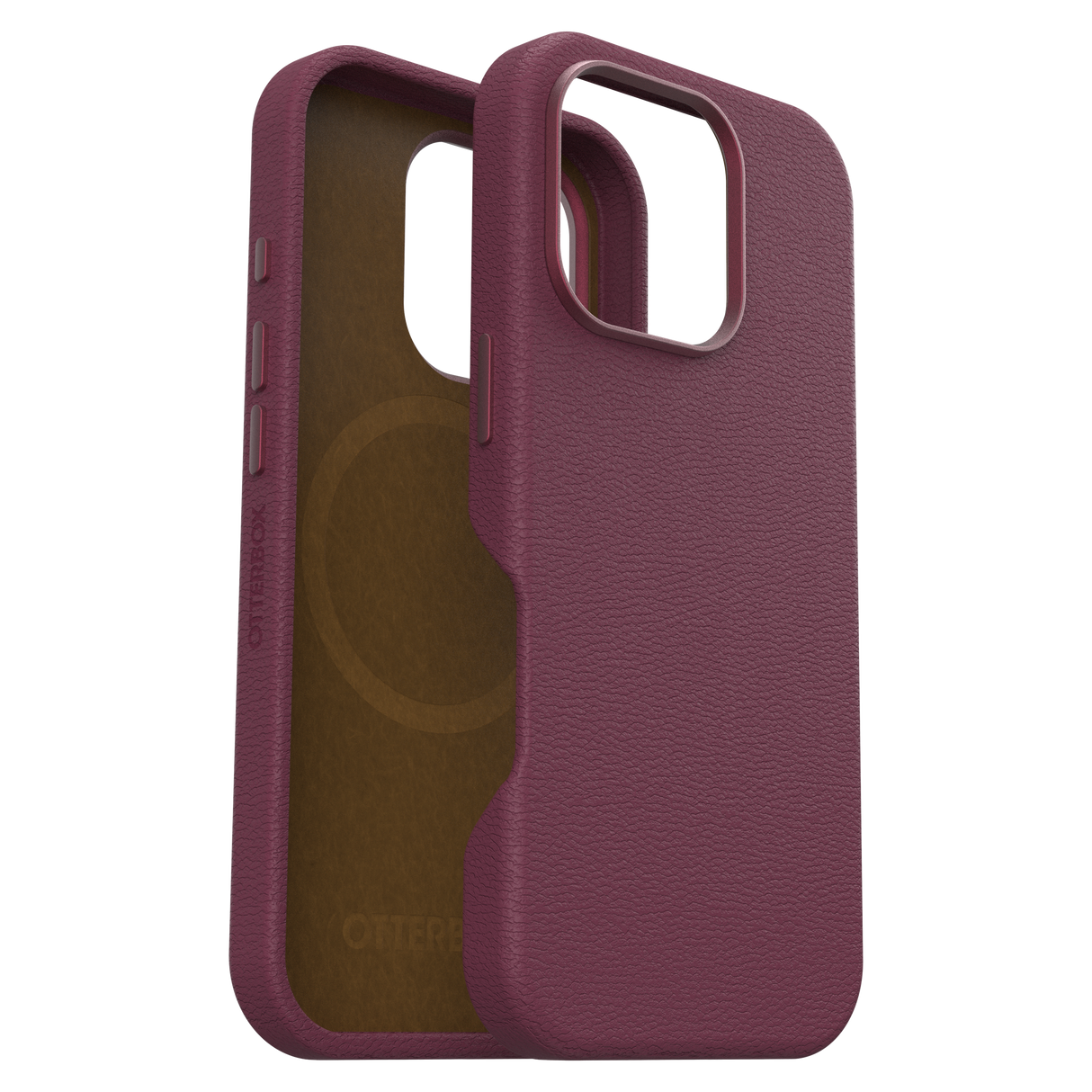 Otterbox - Symmetry Cactus Leather Magsafe Case For Apple Iphone 16 Pro - Maroon Bells