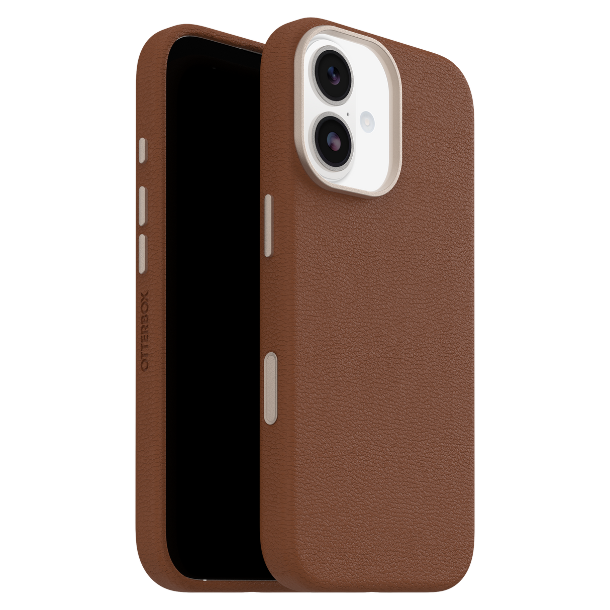 OtterBox Symmetry Cactus Leather MagSafe Case with Camera Control for Apple iPhone 17 - Desert Saddle