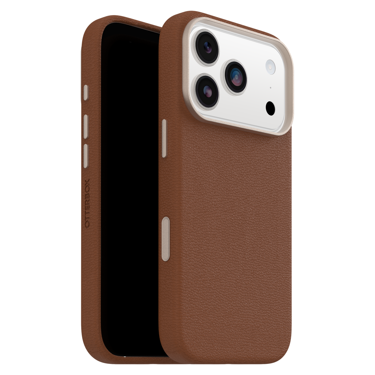 OtterBox Symmetry Cactus Leather MagSafe Case with Camera Control for Apple iPhone 17 Pro - Desert Saddle