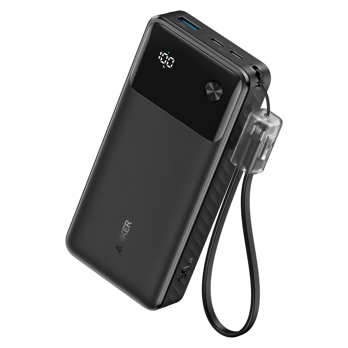 Anker - Power Bank 20000 Mah 30w With Usb C To Usb C Cable - Black