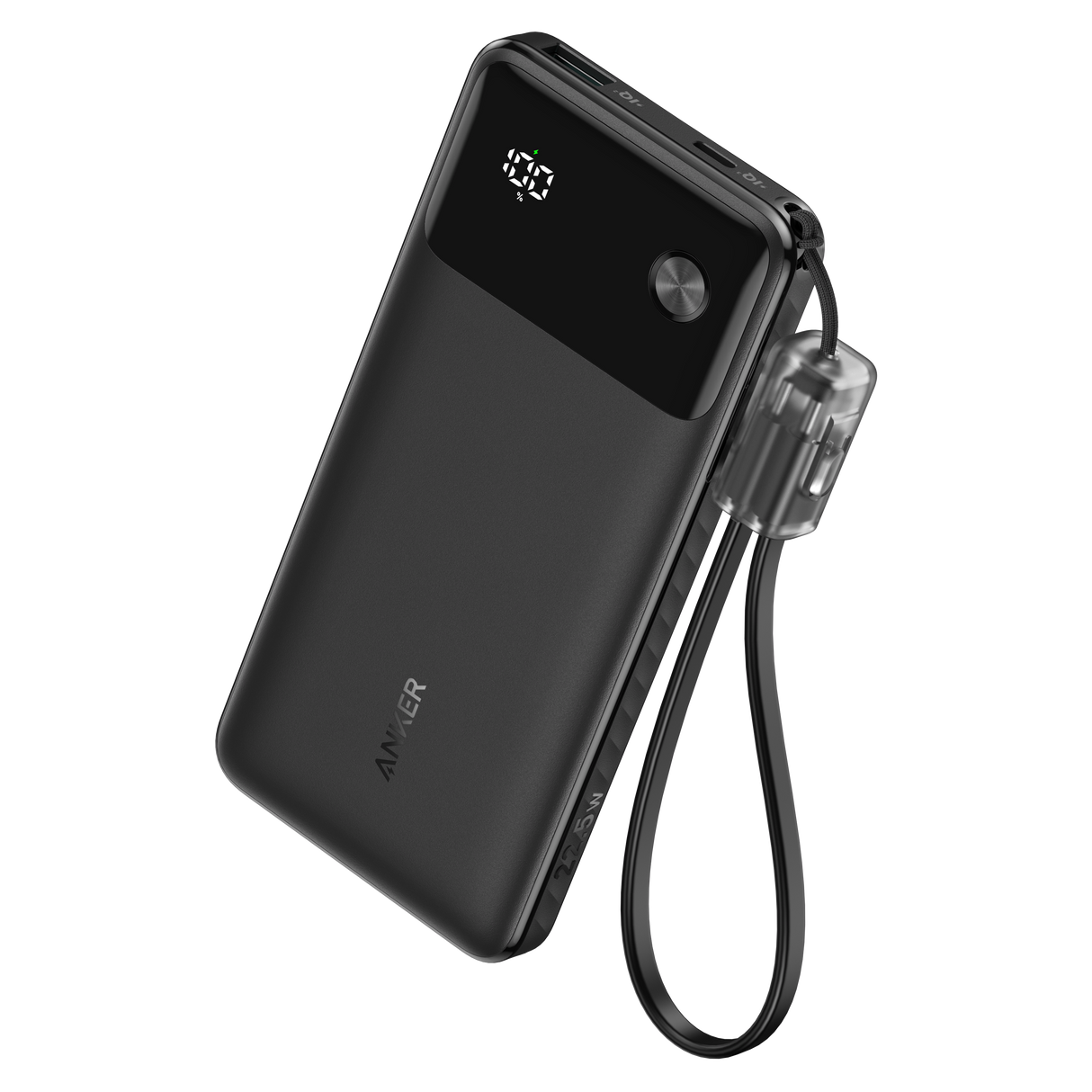 Anker - Power Bank 10000 Mah 22.5w With Usb C To Usb C Cable - Black