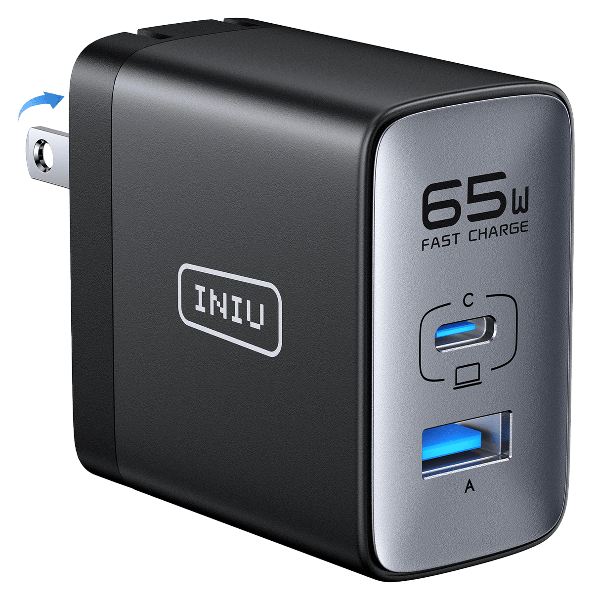 Iniu - Leopard Wall Charger 65w - Black