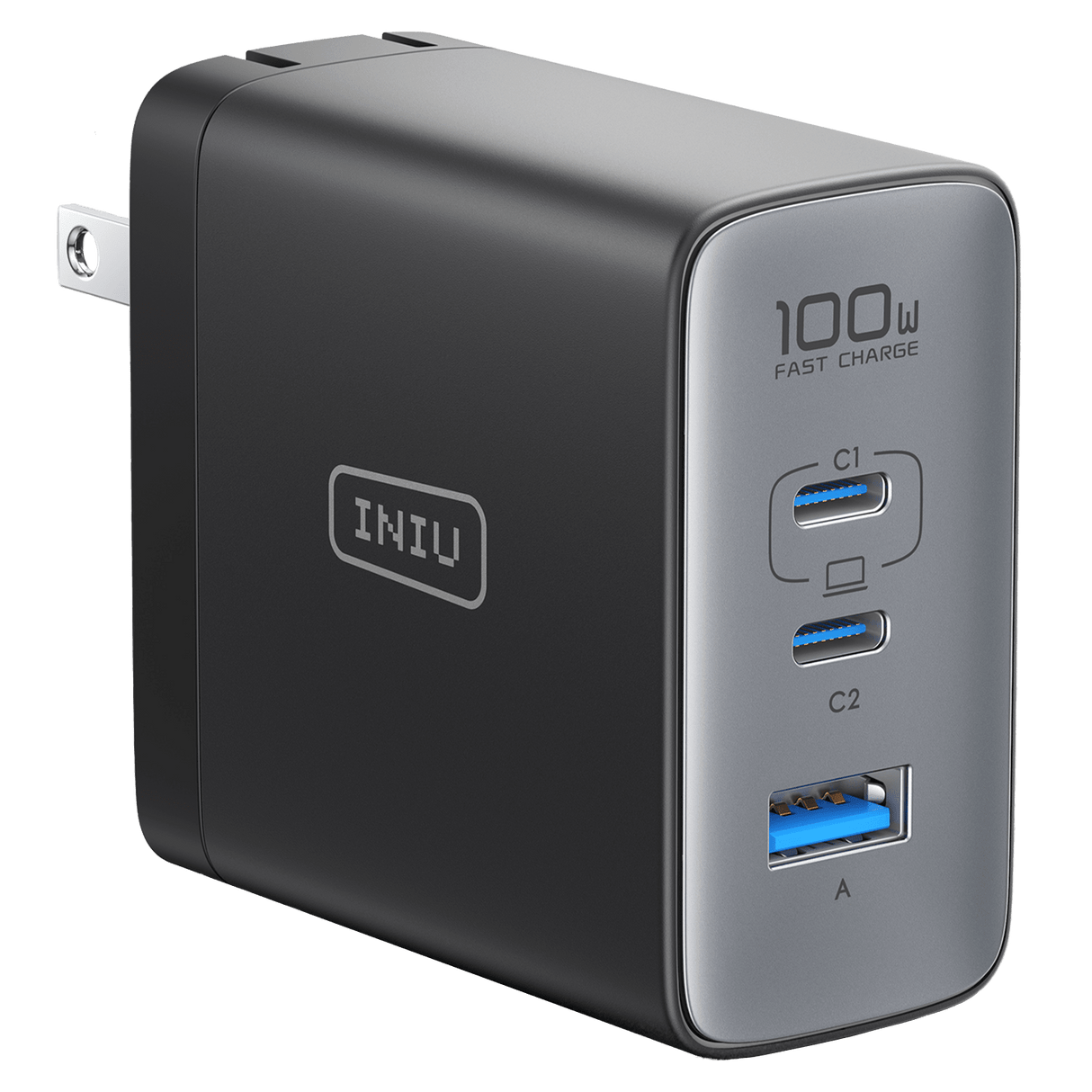 Iniu - Leopard Wall Charger 100w - Black
