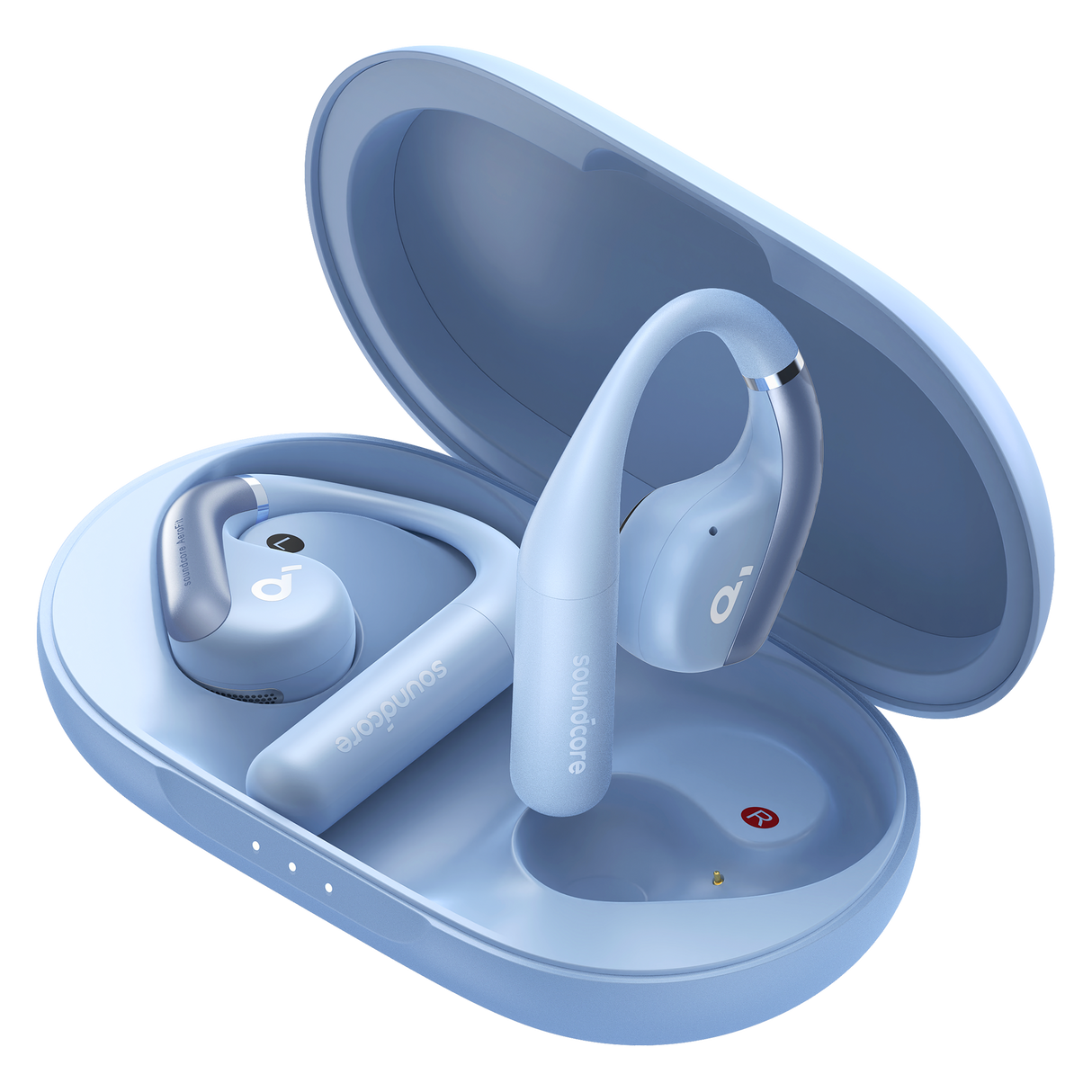 Soundcore - Aerofit Open Ear Blutooth Headphones - Gray And Blue