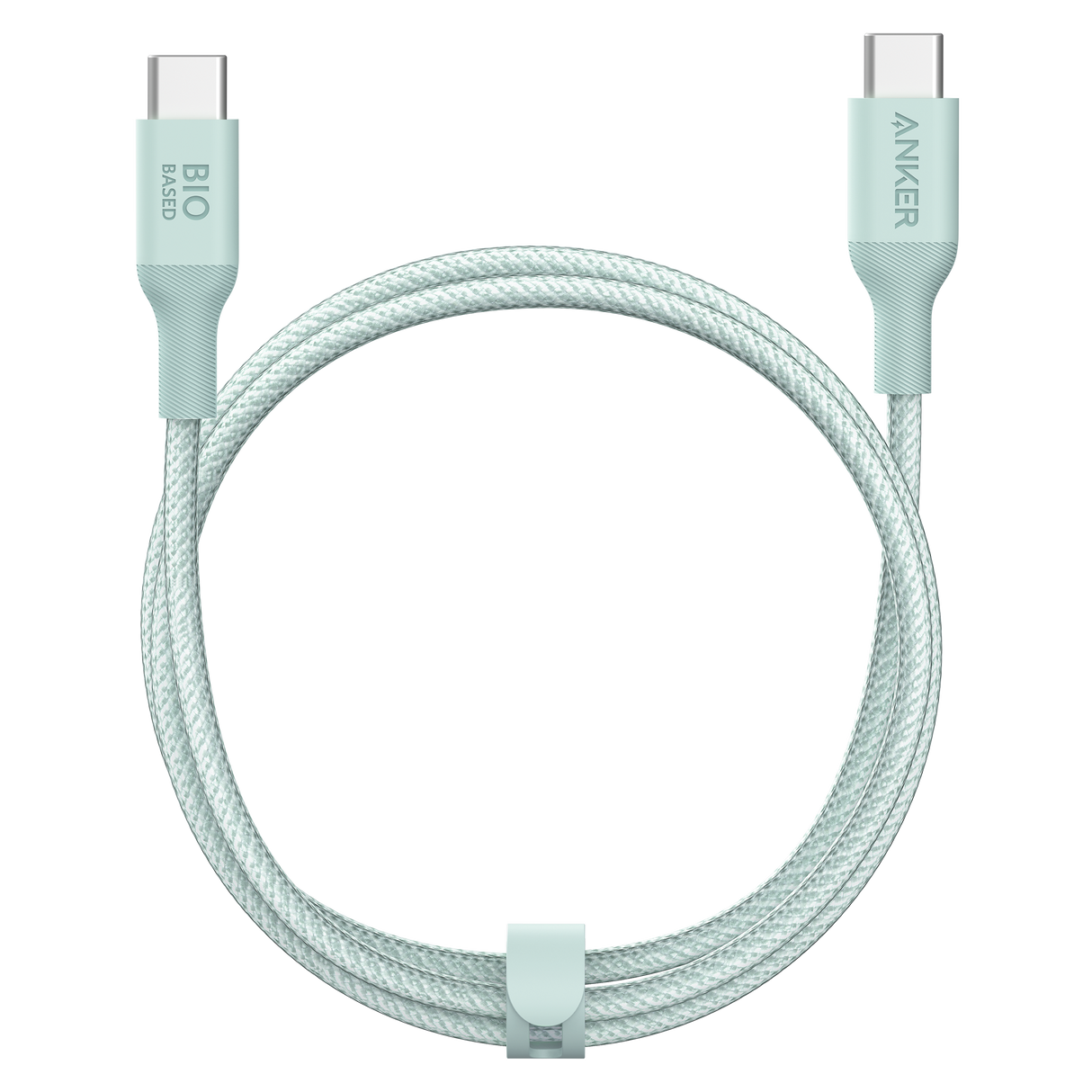 Anker - Bio-braided Usb C To Usb C Cable 6ft - Green