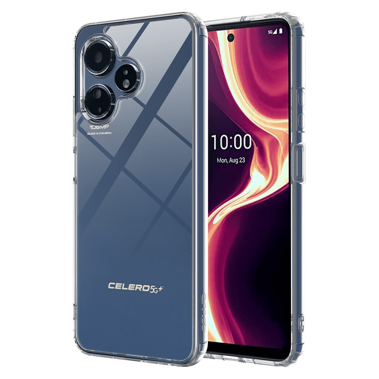 Ampd - Tpu / Acrylic Crystal Clear Case For Celero 5g Plus Gen 3 - Clear