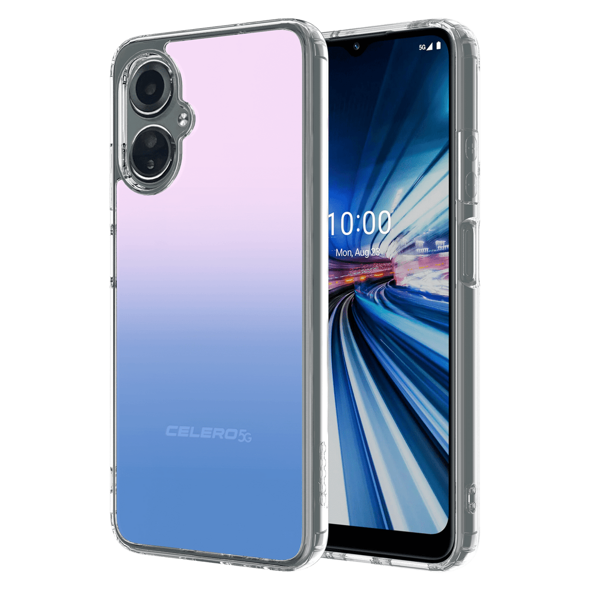 Ampd - Flex Acrylic Ice Case For Celero 5g Gen 3 - Gradient Blue And Pink