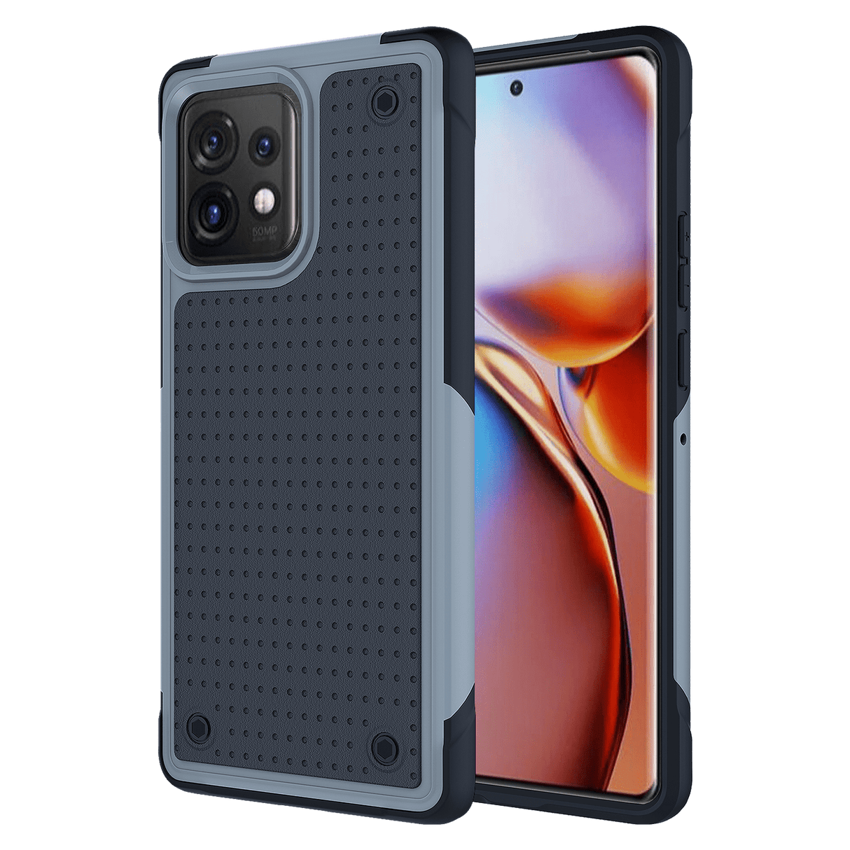 Ampd - Dual Layer Rugged Case For Motorola Moto Edge Plus 2023 - Grey