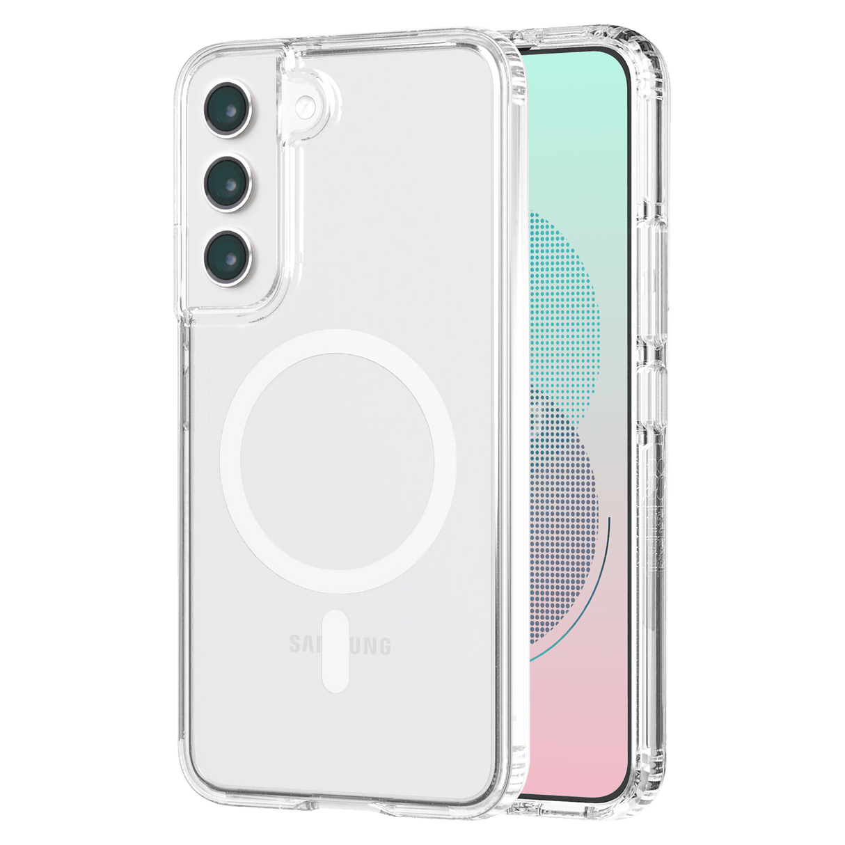 Ampd - Tpu / Acrylic Crystal Clear Magsafe Case For Samsung Galaxy S23 Plus - Clear