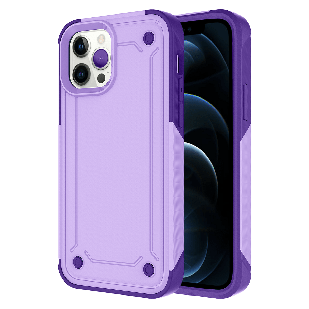 Ampd - Rugged Drop Case For Apple Iphone 12 - Purple