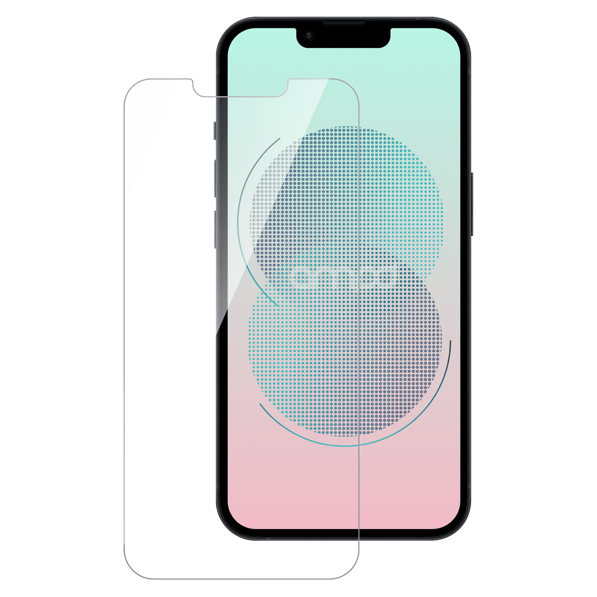 Ampd - 0.33 Impact Flex Clear Tempered Glass Screen Protector For Apple Iphone 13 - Clear