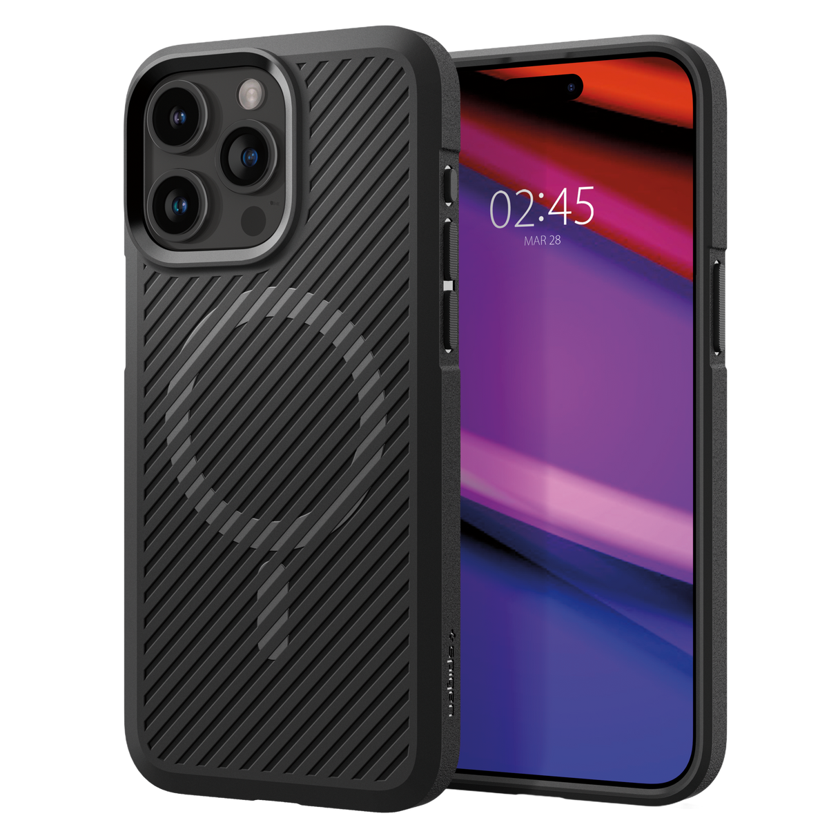 Spigen - Core Armor Magsafe Case For Apple Iphone 15 Pro - Matte Black