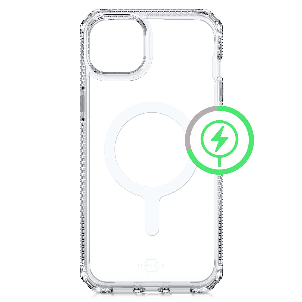 Itskins - Hybridr Clear Magsafe Case For Apple Iphone 15 / Iphone 14 / Iphone 13 - Transparent