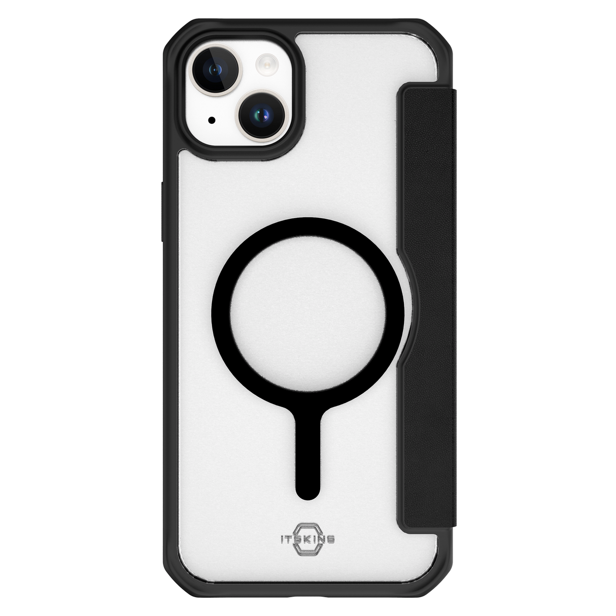 Itskins - Hybridr Folio Magsafe Case For Apple Iphone 15 / Iphone 14 / Iphone 13 - Black