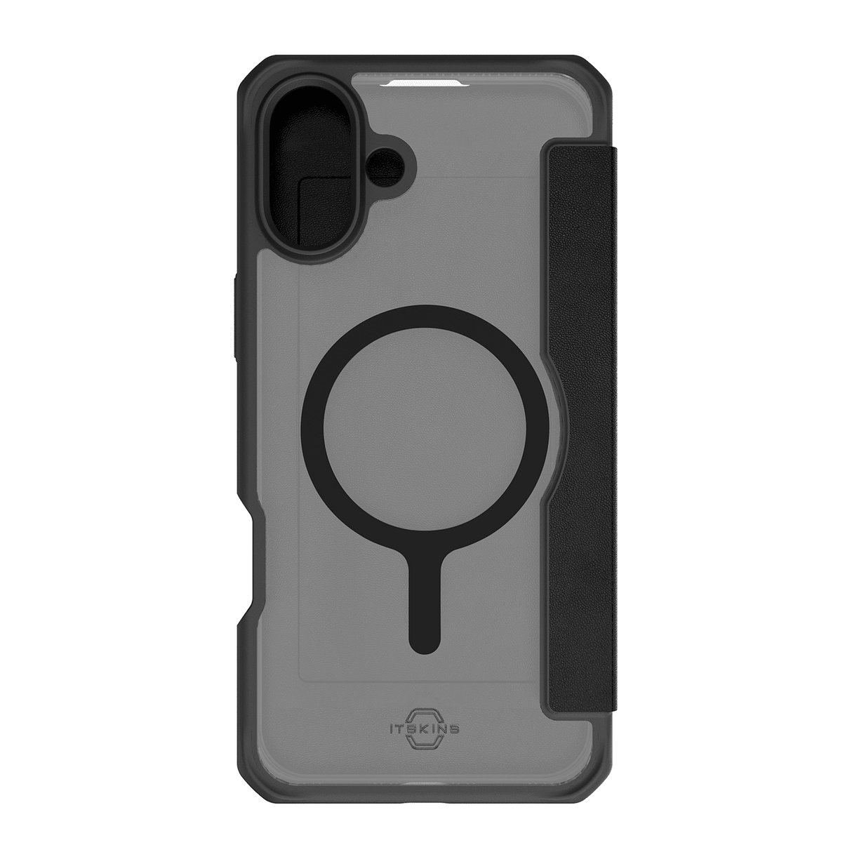 Itskins - Hybridr Folio Magsafe Case For Apple Iphone 16 Plus - Black