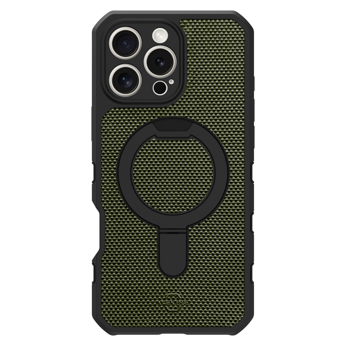 Itskins - Forcer Nylon Magsafe Case For Apple Iphone 16 Pro Max - Olive Green And Black