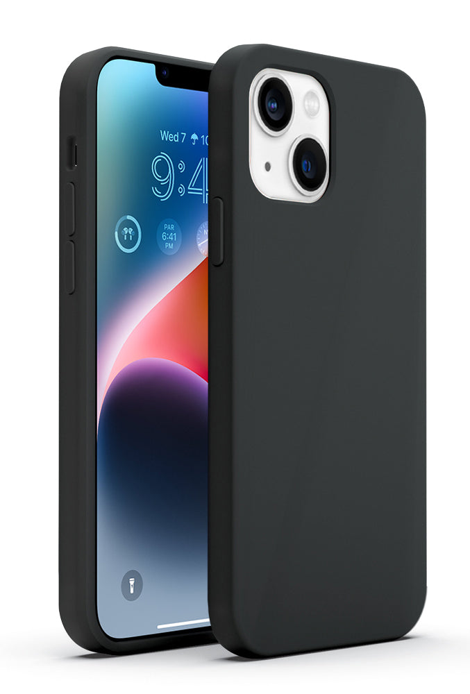 xBase Base MagSafe Compatible Liquid Silicone Gel/Rubber Case for iPhone 14 (6.1) -BLACK