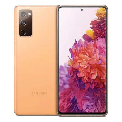 Samsung Galaxy S20 FE 5G, Display: 6.5" Super AMOLED, 1080x2400px resolution, Chipset: Qualcomm, OS/Software: Android 10, One UI 2.5, Rear camera: 4K, 1080p, gyro-EIS Samsung