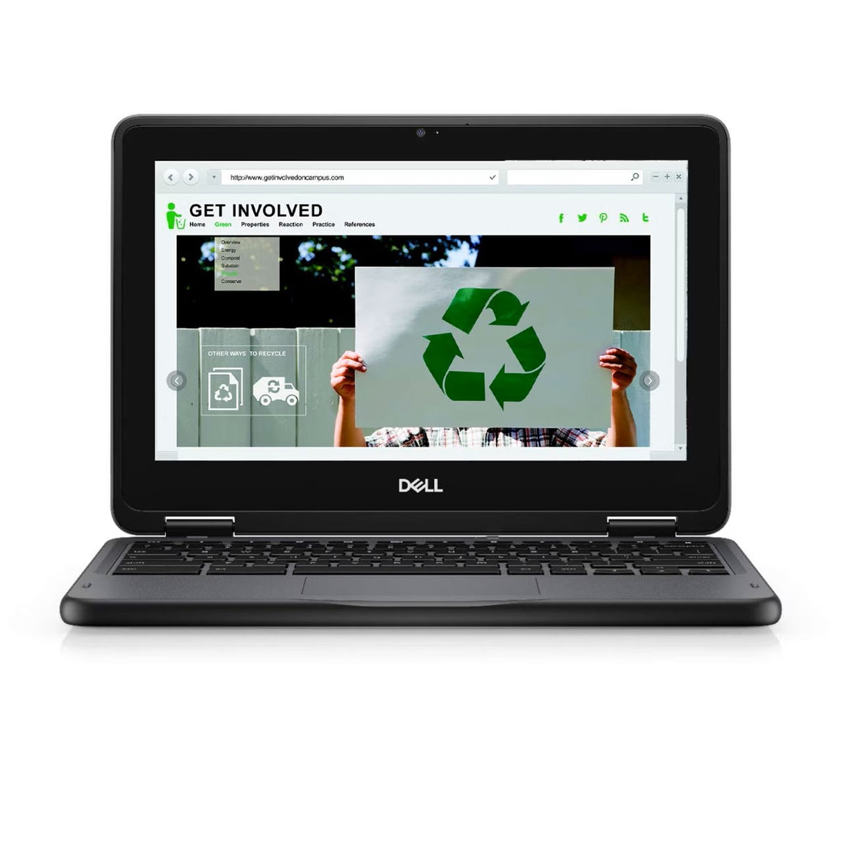 Dell Chromebook 11” 3000 (3110) 2-in-1, Intel Celeron N4500, 11.6-inch HD, 8GB Memory, 32GB eMMC Hard Drive, Wi-Fi 6 Chrome OS, Like New (Refurbished), 1