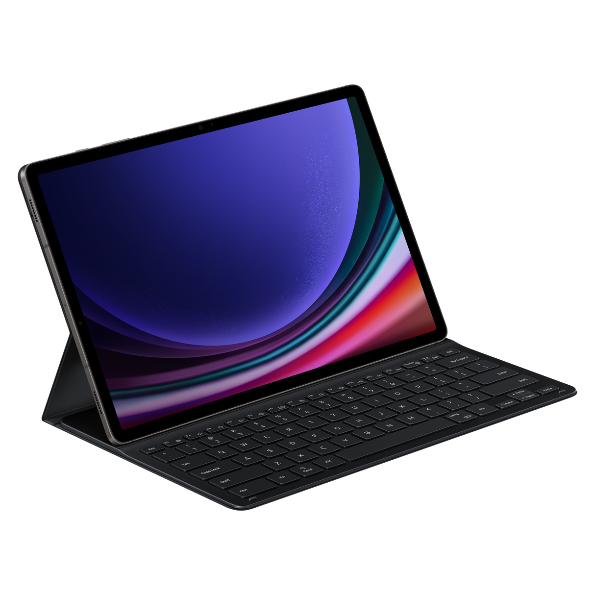 Samsung - Book Cover Keyboard Slim Case For Samsung Galaxy Tab S9 Plus / S9 Fe Plus - Black
