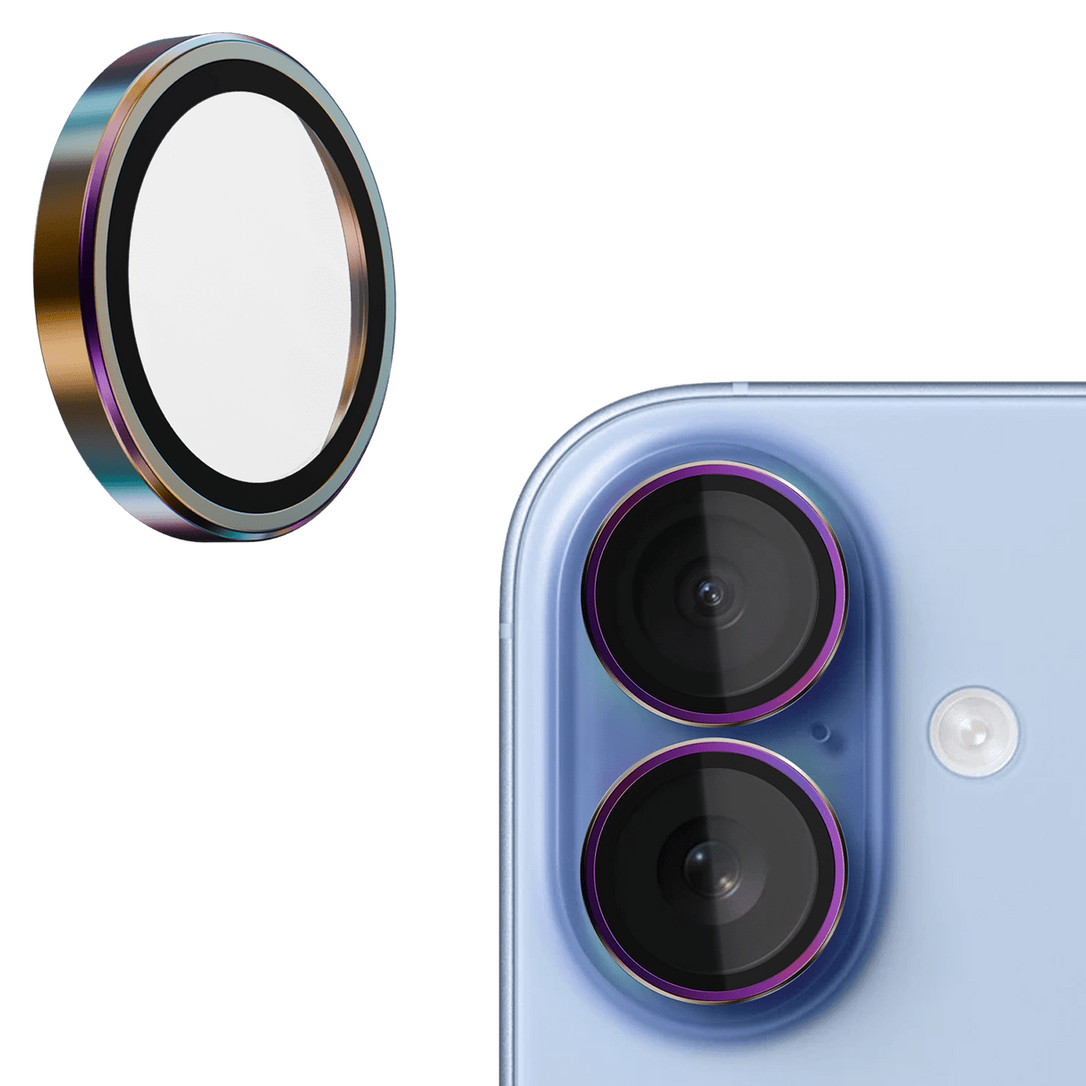 Gadget Guard Iridescent Glass Camera Lens Protector for Apple iPhone 17 - Model GGACXXC208AP19C