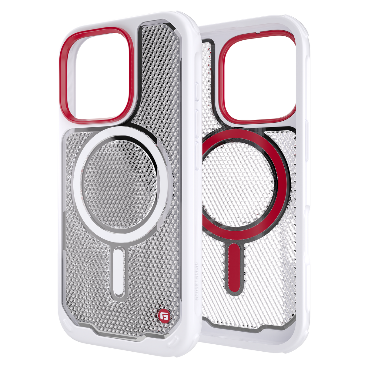 Gadget Guard - Reflector Magsafe Case With G-form Protection For Apple Iphone 16 Pro - White
