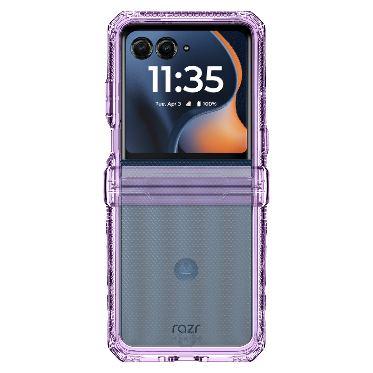 Itskins - Hybridr Clear Case For Motorola Razr 2025 - Light Purple And Transparent