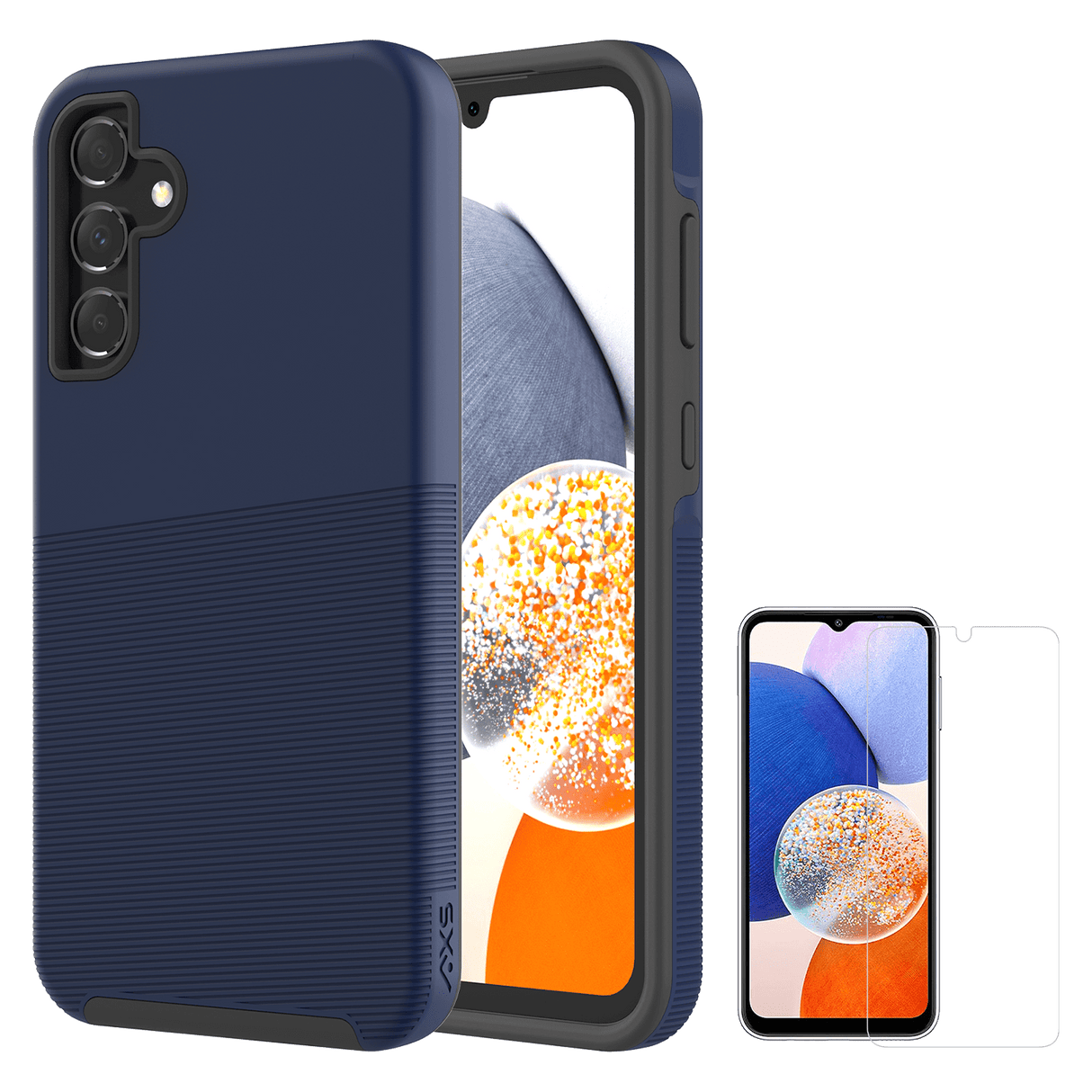 Axs - Protech Plus Case And Armorglass Screen Protector For Samsung Galaxy A15 5g - Astral Blue