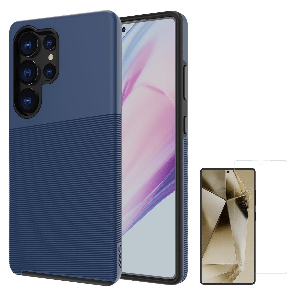 Axs - Protech Plus Case And Armorglass Screen Protector For Samsung Galaxy S25 Ultra - Astral Blue