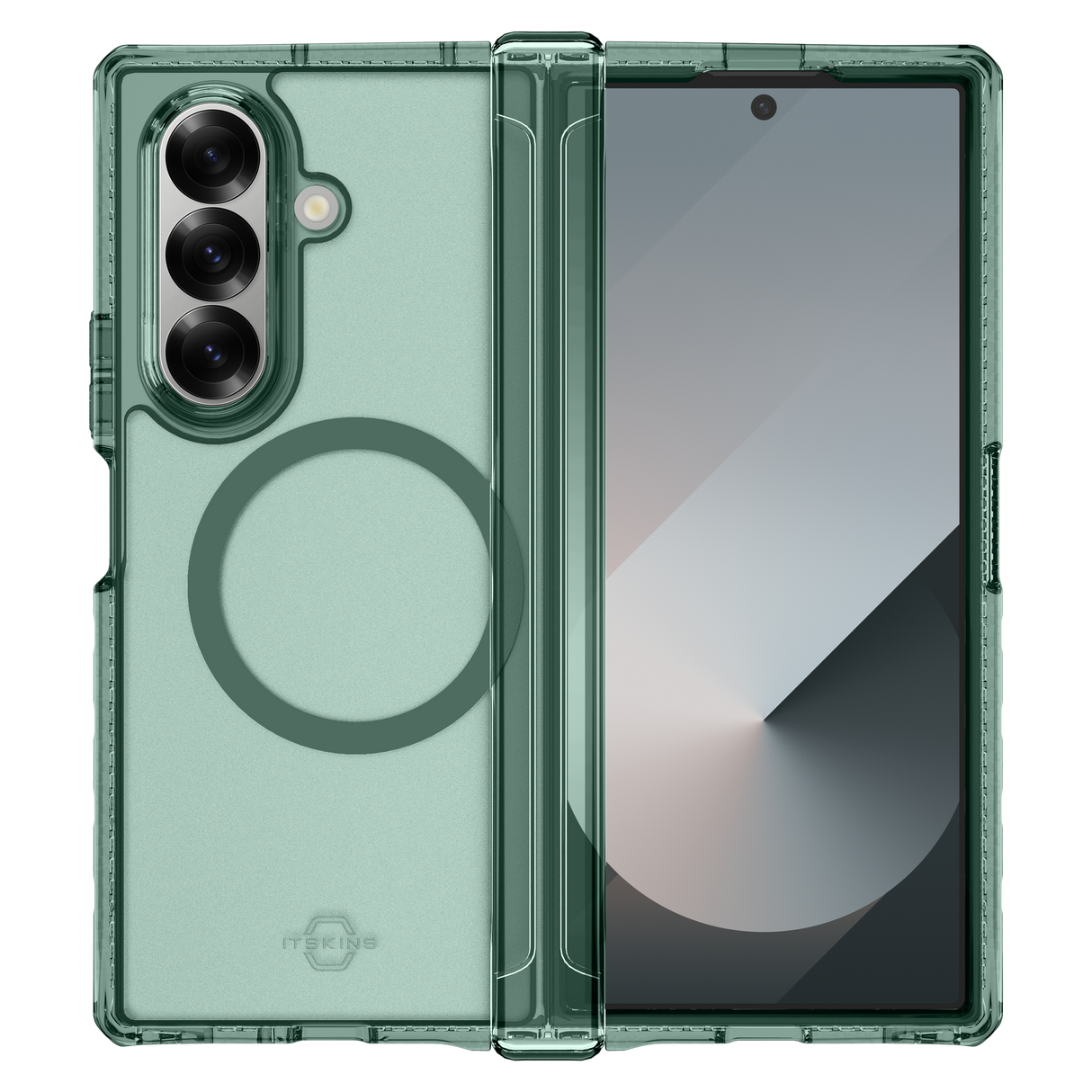 Itskins Hybridr Vapor Hinge MagSafe Case for Samsung Galaxy Z Fold7 - Light Green