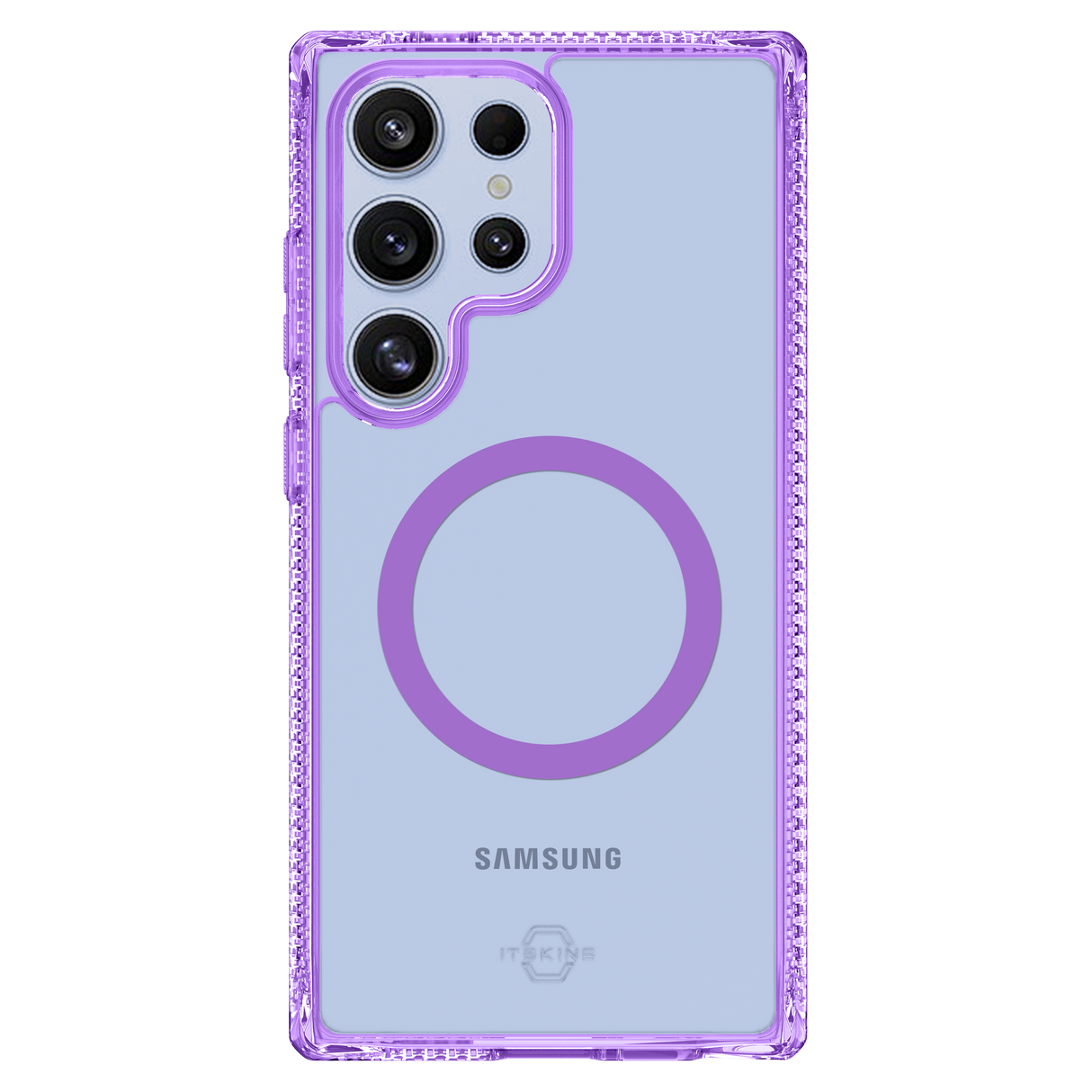 Itskins - Hybridr Clear Magsafe Case For Samsung Galaxy S25 Ultra - Light Purple And Transparent