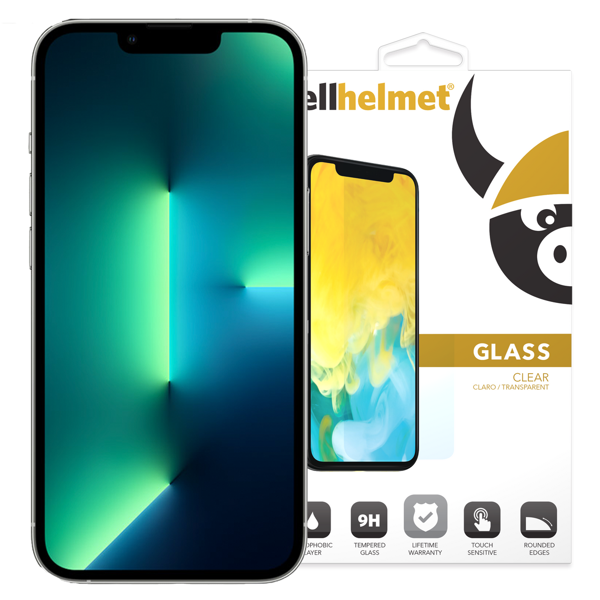 Cellhelmet - Tempered Glass Screen Protector For Apple Iphone 14 Plus / 13 Pro Max - Clear