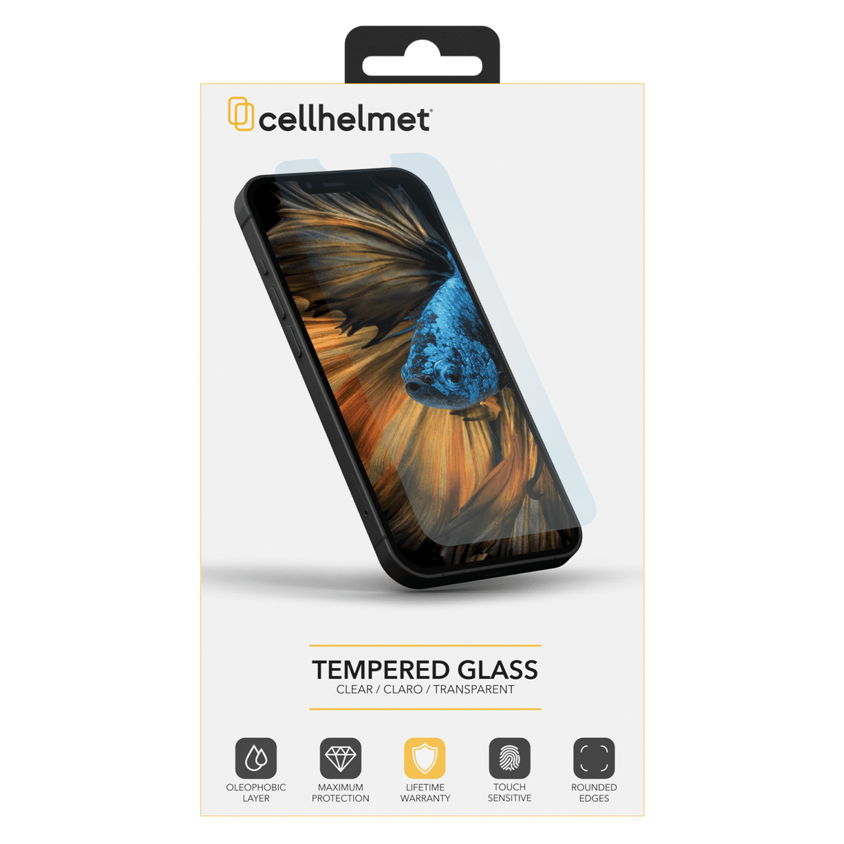 Cellhelmet - Tempered Glass Screen Protector For Apple Iphone 12 / 12 Pro - Clear