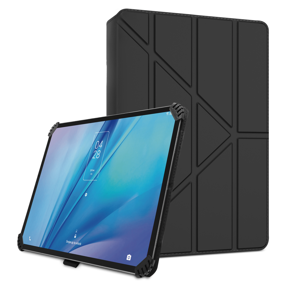 Itskins - Hexo Universal Folio Case For 7 To 8 Inch Tablets - Black