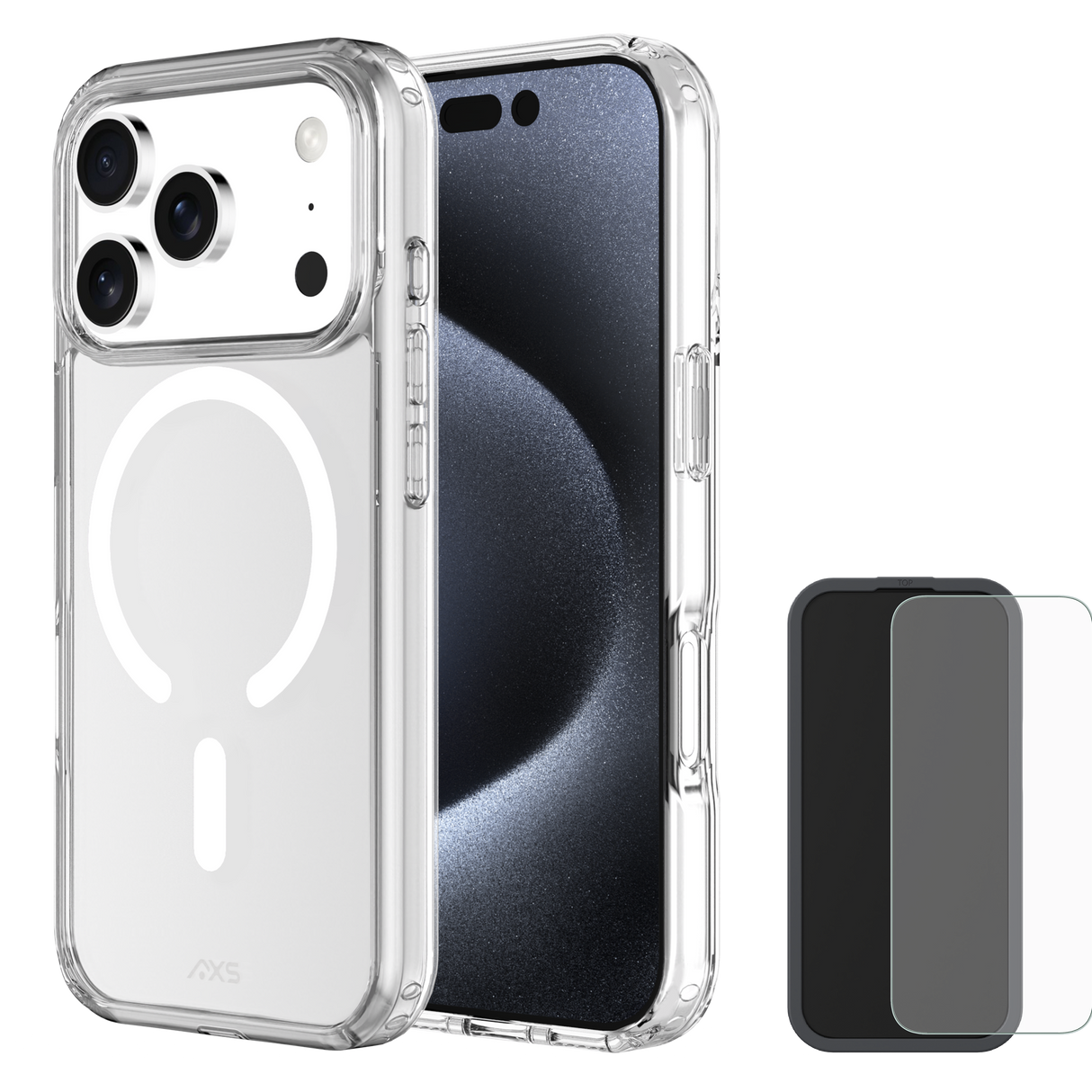 AXS Ultra Clear MagSafe Case with Armorglass Pack for Apple iPhone 17 Pro Max - Clear