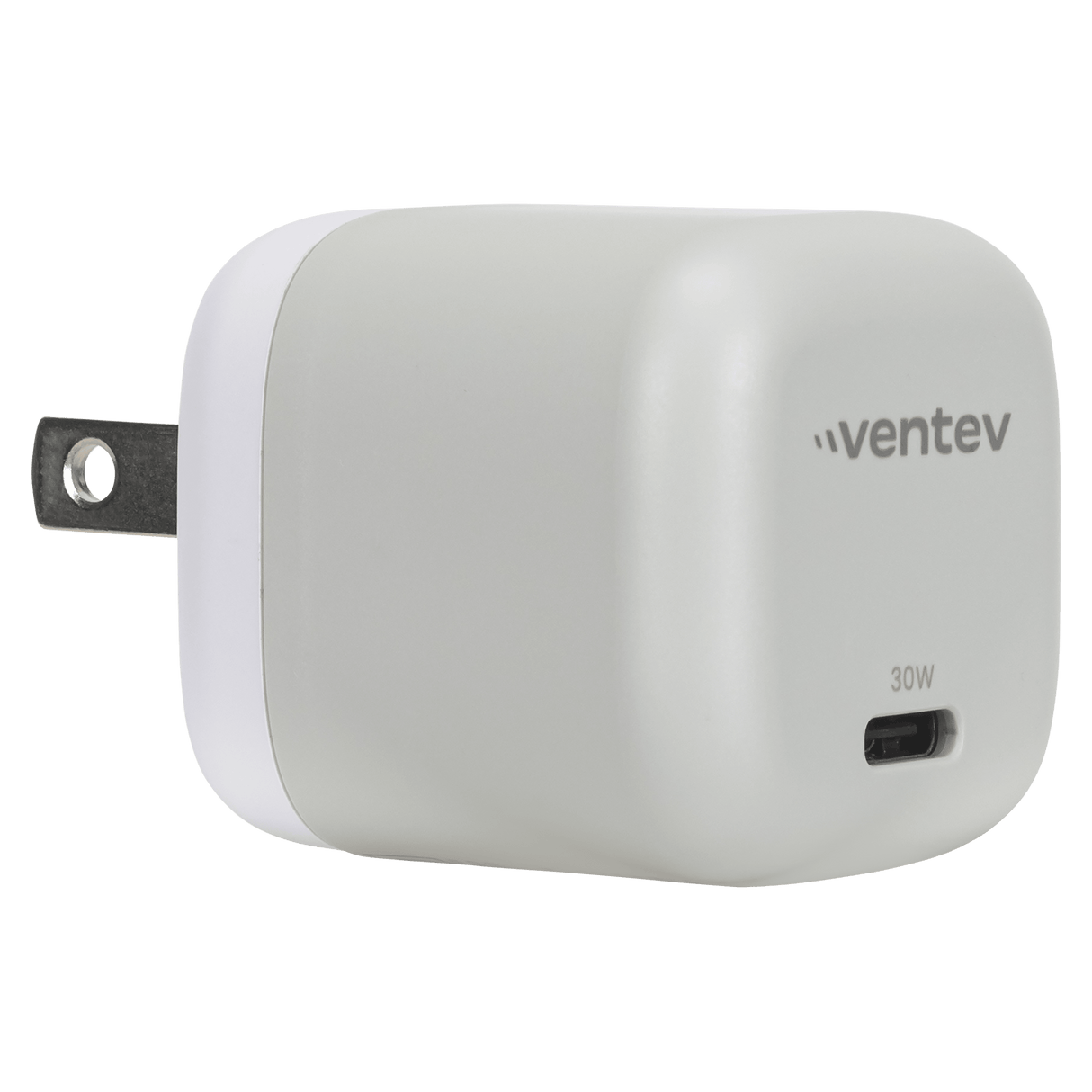 Ventev 30W Mini Wall Charger with USB-C to Apple Lightning Cable - White