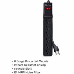 CyberPower CSB604 Essential 6 - Outlet Surge with 900 J 1