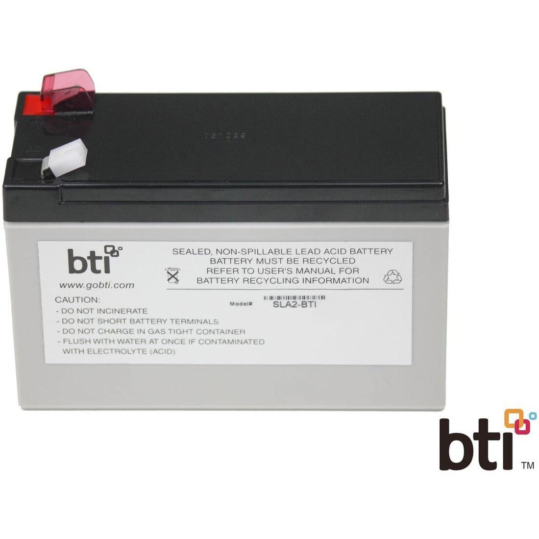 BTI RBC2-SLA2-BTI SEALED LEAD ACID BATTERY FOR APC BE400-LM, BE500-IN, BE500R, BE500R-AS, BE500R-CN, BE500TW, BE500U, BE500U-CN, BE500Y-IN, BE525-AS, 18 m