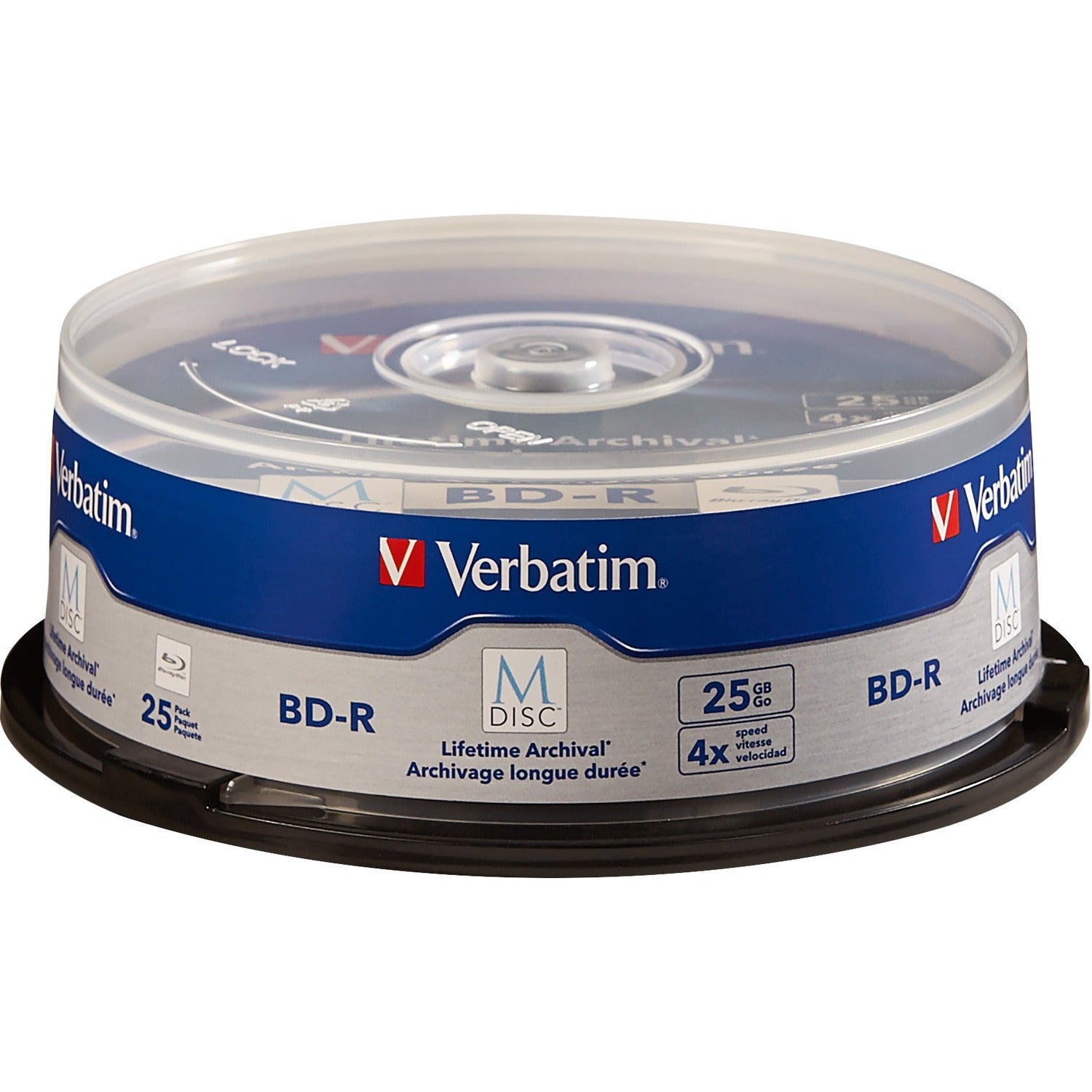 Verbatim M-Disc BD-R 25GB 4X with Branded Surface - 25pk Spindle 1