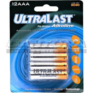 Dantona Ultralast Battery - 1.5 V DC - 12 / Pack, ULA12AAA