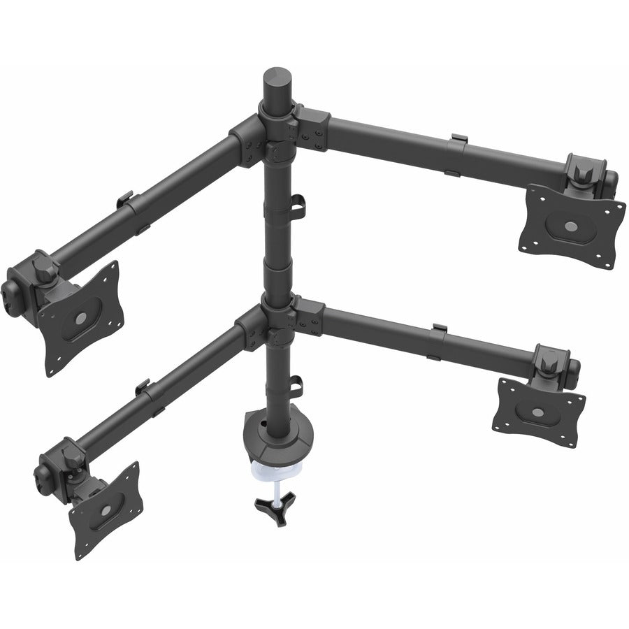 StarTech.com Desk Mount Quad Monitor Arm, 4 VESA Displays up to 27" (17.6lb/8kg), Ergonomic Height Adjustable Articulating Pole Mount 3