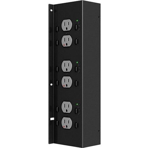 Legrand Chief Proximity In-Wall Box 6 Outlet Power Kit - Black
